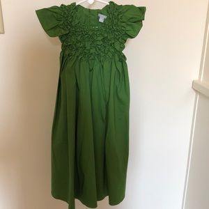 COS green dress with ruche